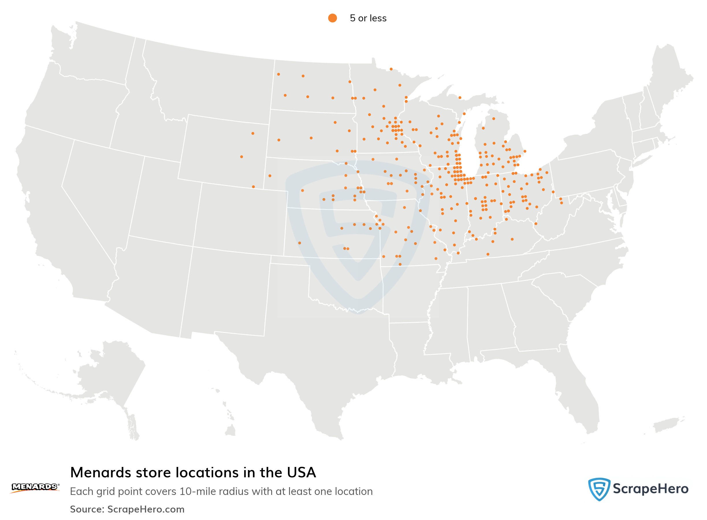 Number of Menards locations in the USA in 2023 | ScrapeHero