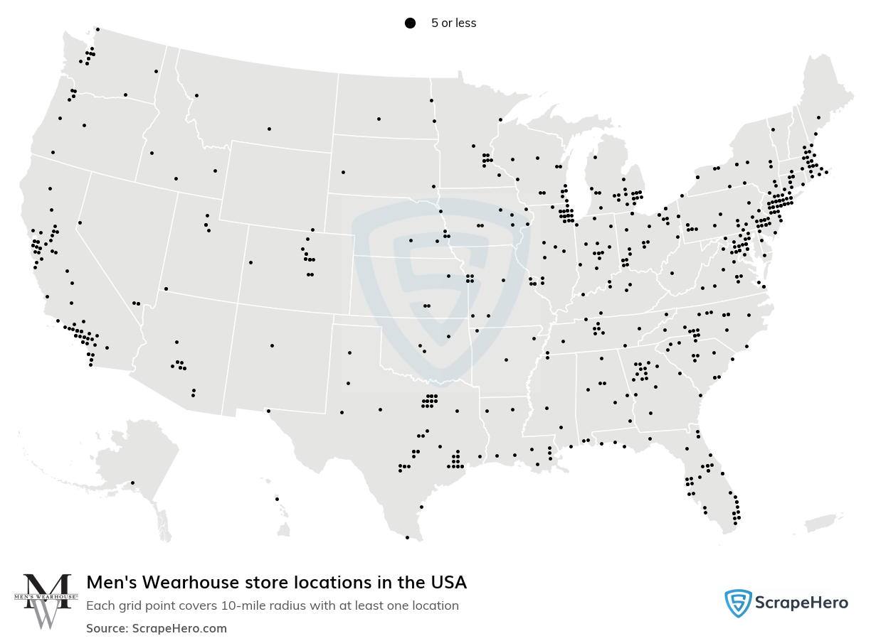 Men's Wearhouse store locations