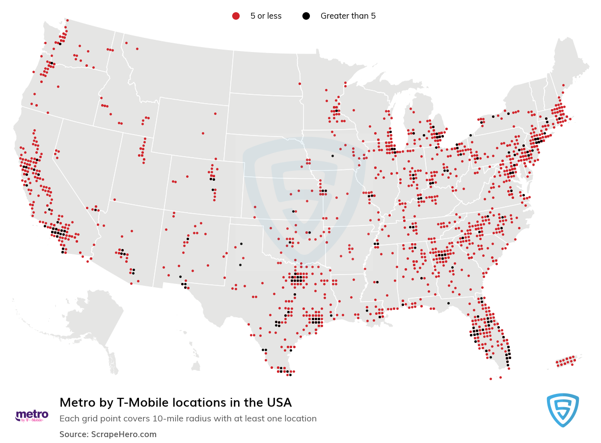 Metro by T-Mobile retail store locations