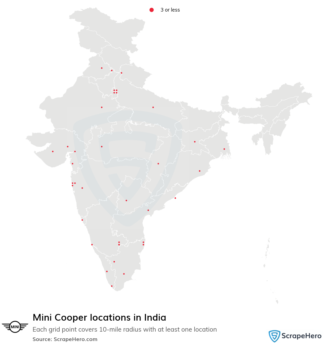 Mini Cooper locations