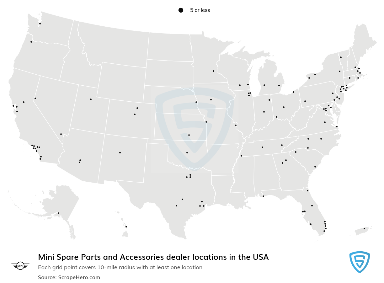 Mini Spare Parts and Accessories store locations