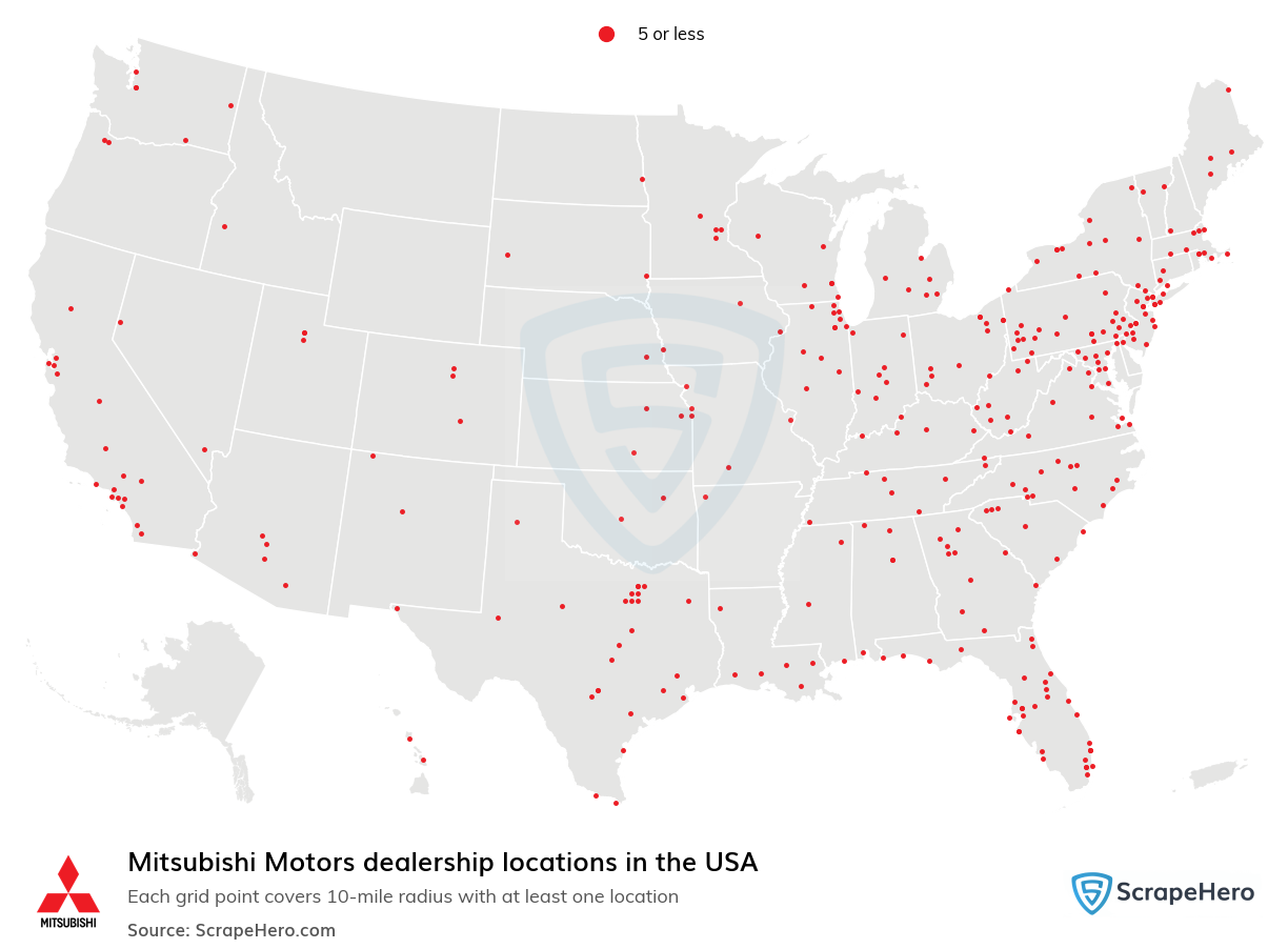 Mitsubishi Motors dealership locations