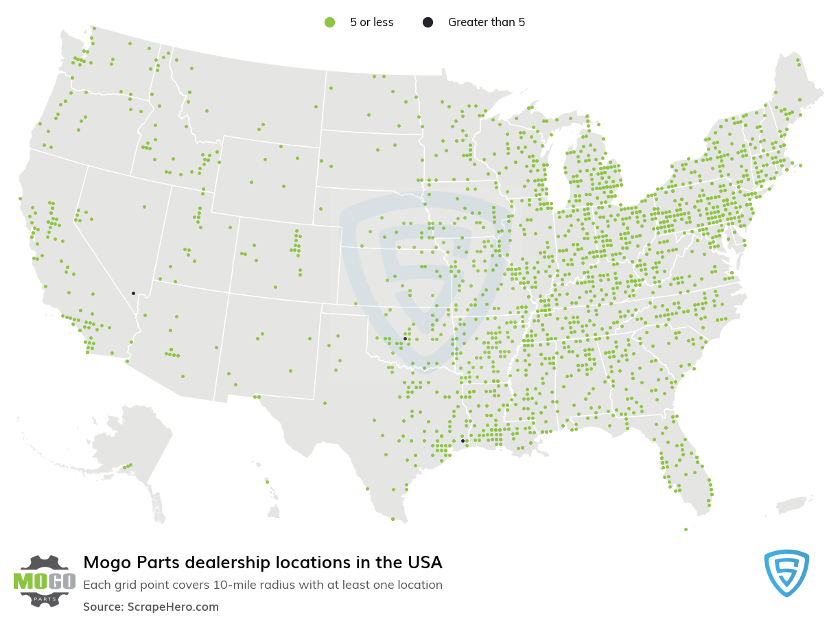 Mogo Parts dealership locations