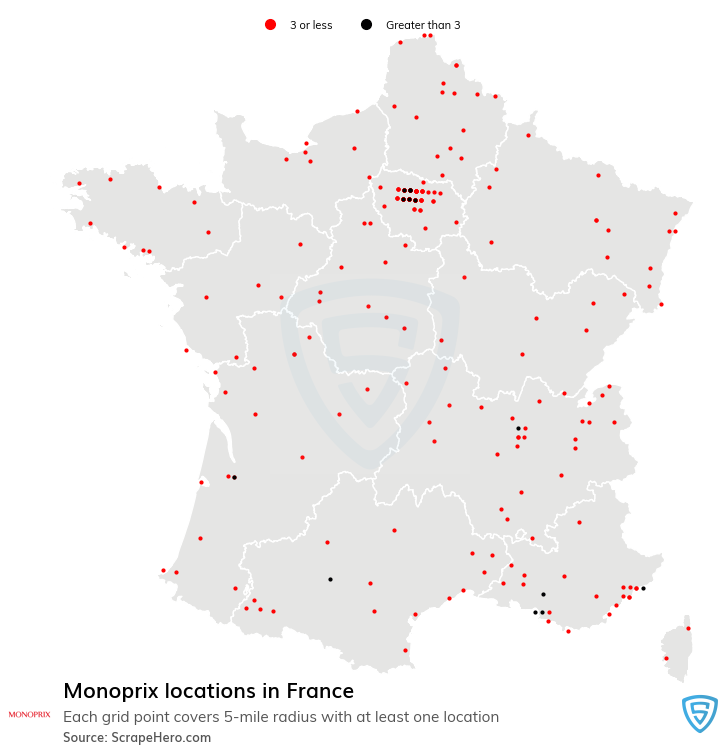 Monoprix retail store locations