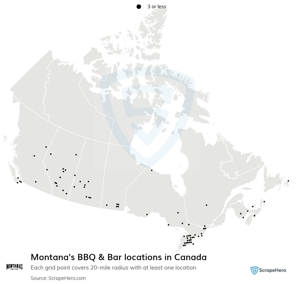 Montana's BBQ & Bar restaurant locations