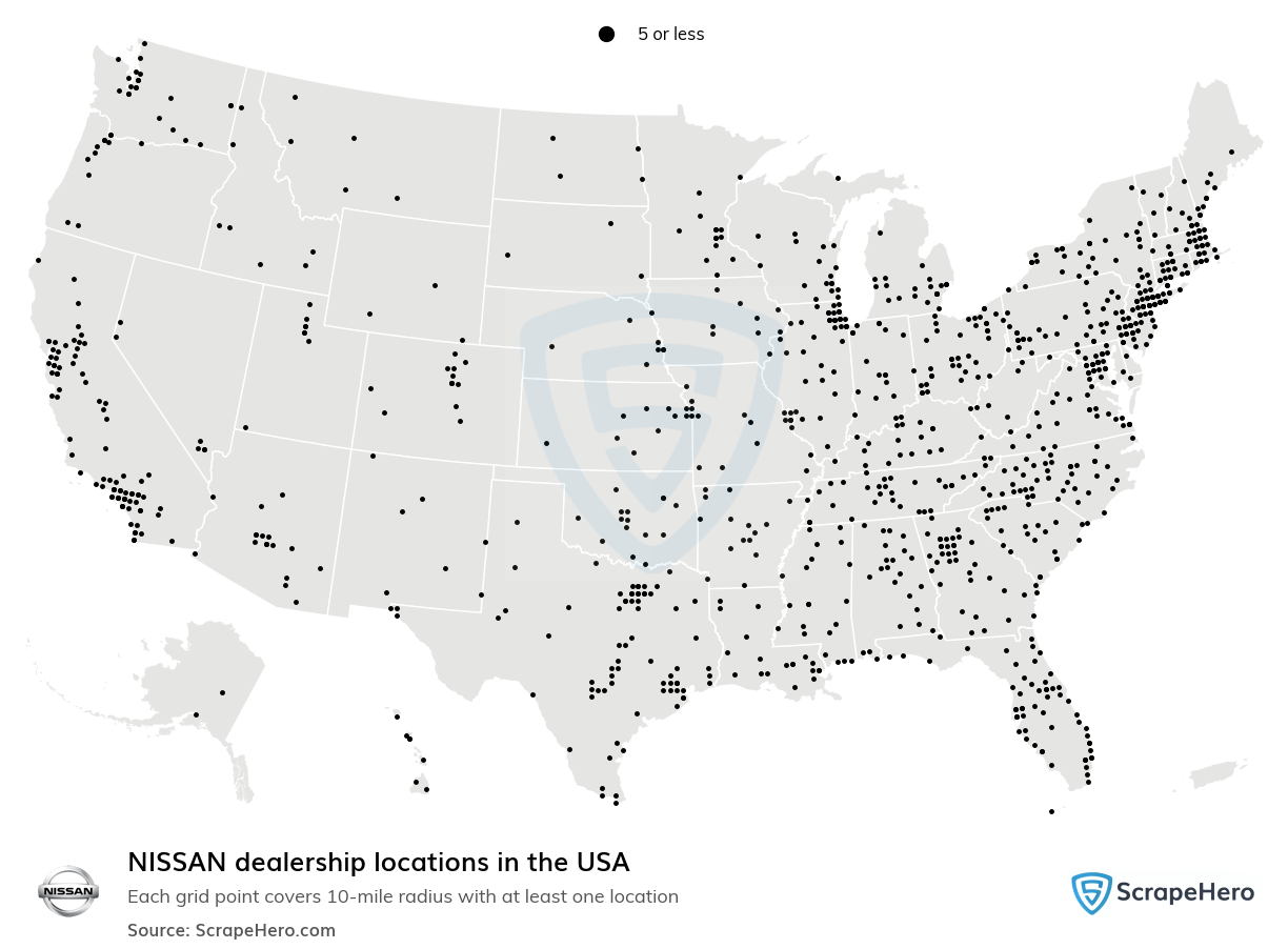 NISSAN dealership locations