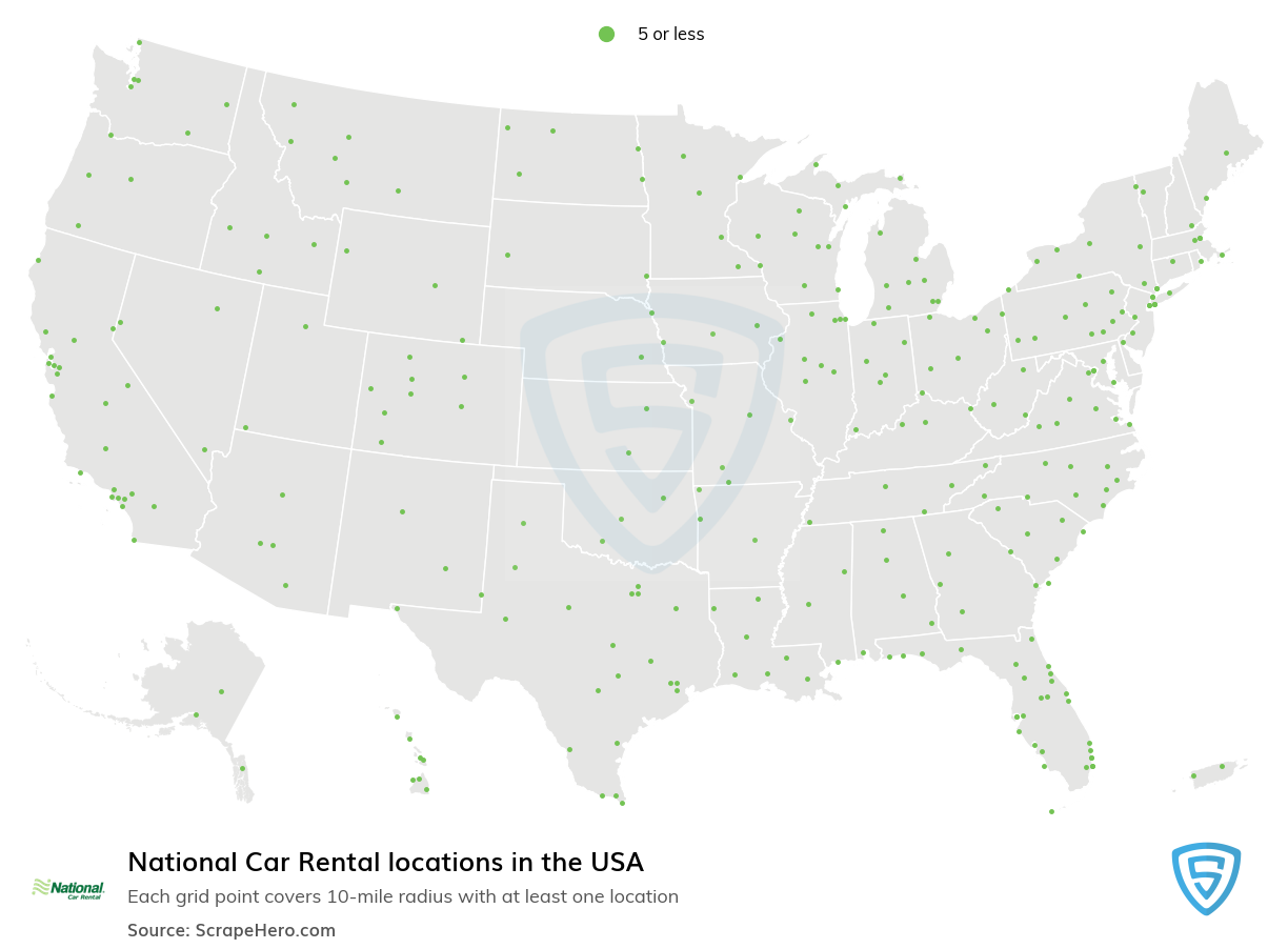 National Car Rental store locations