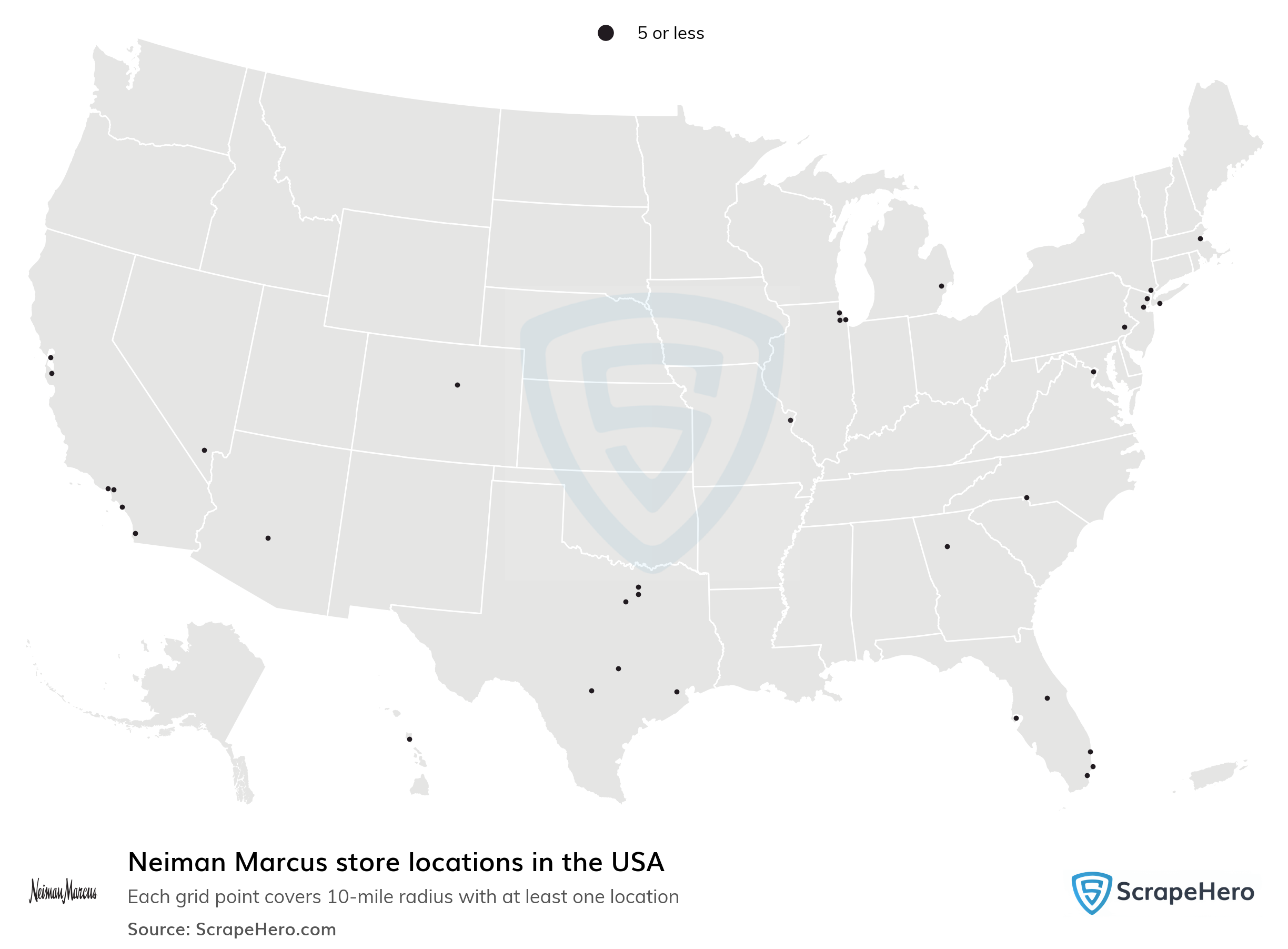 Number Of Neiman Marcus Locations In The United States