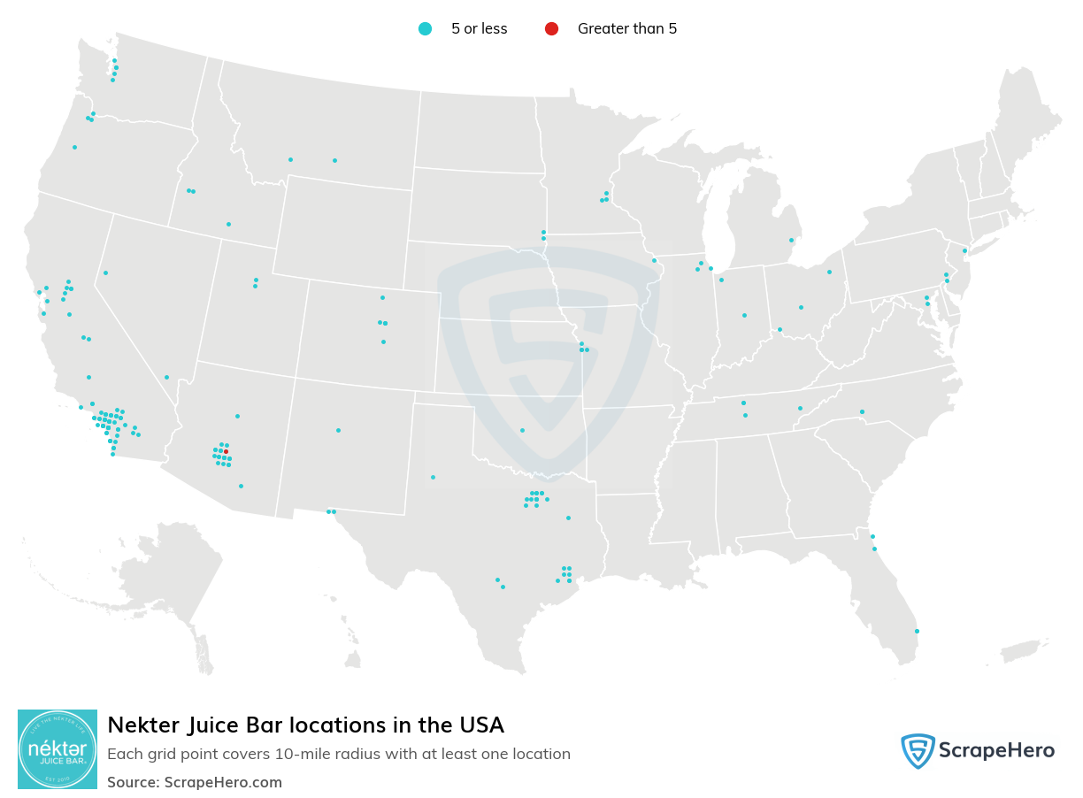 Nekter Juice Bar locations