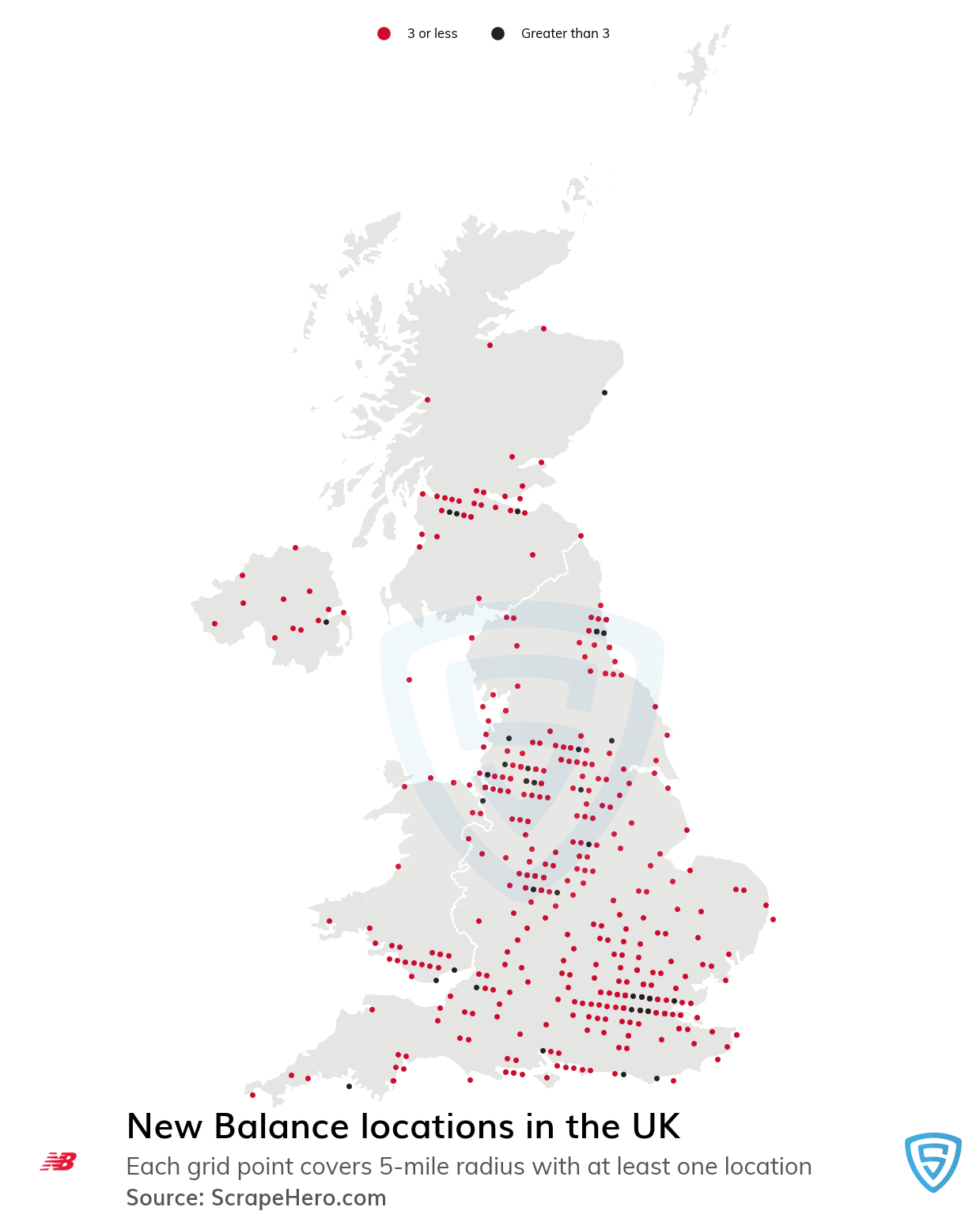 List all New Balance store locations in the UK ScrapeHero Data