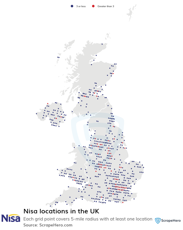 Map of  locations in the United Kingdom in 2025