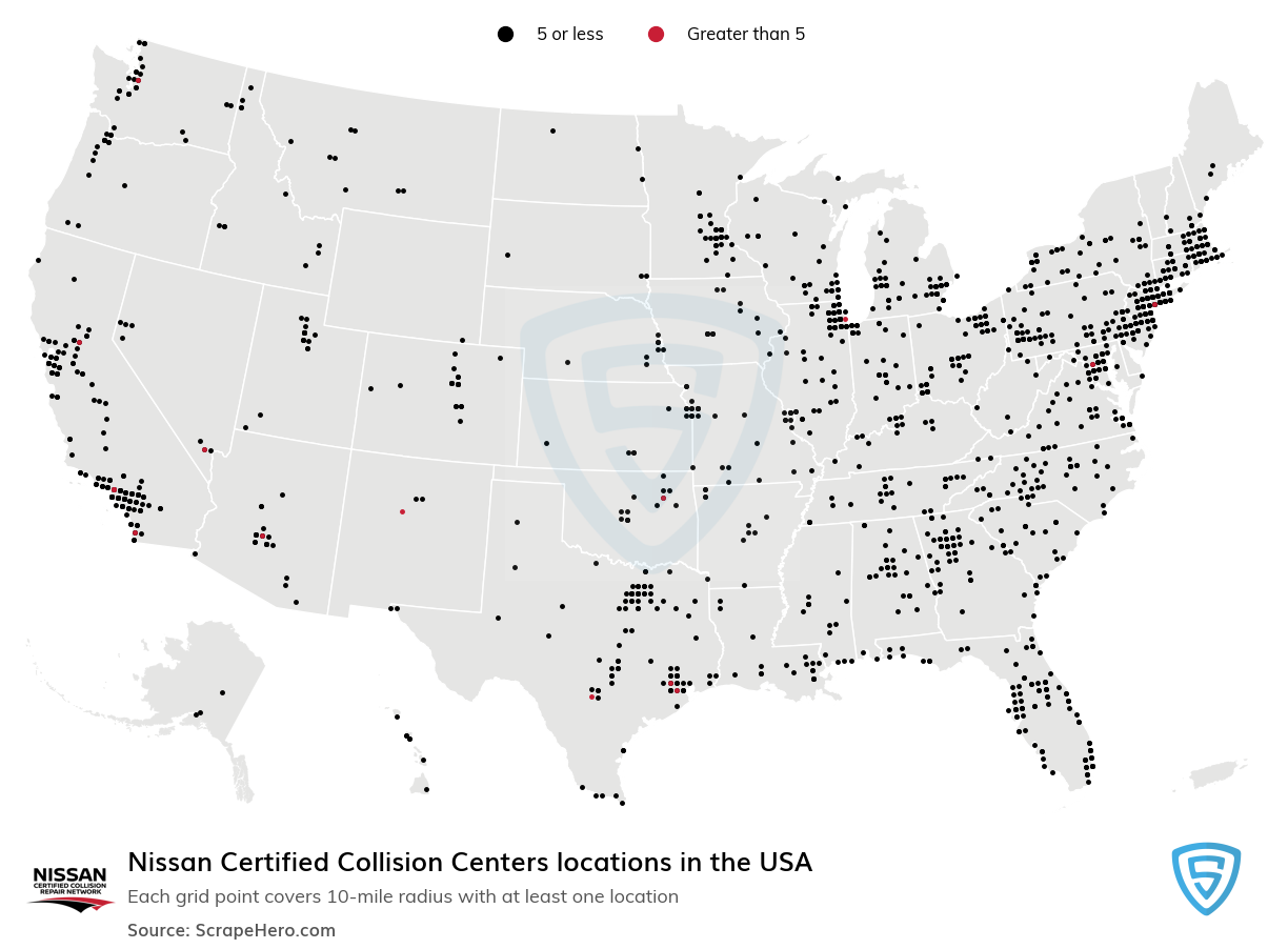Nissan Certified Collision Centers locations