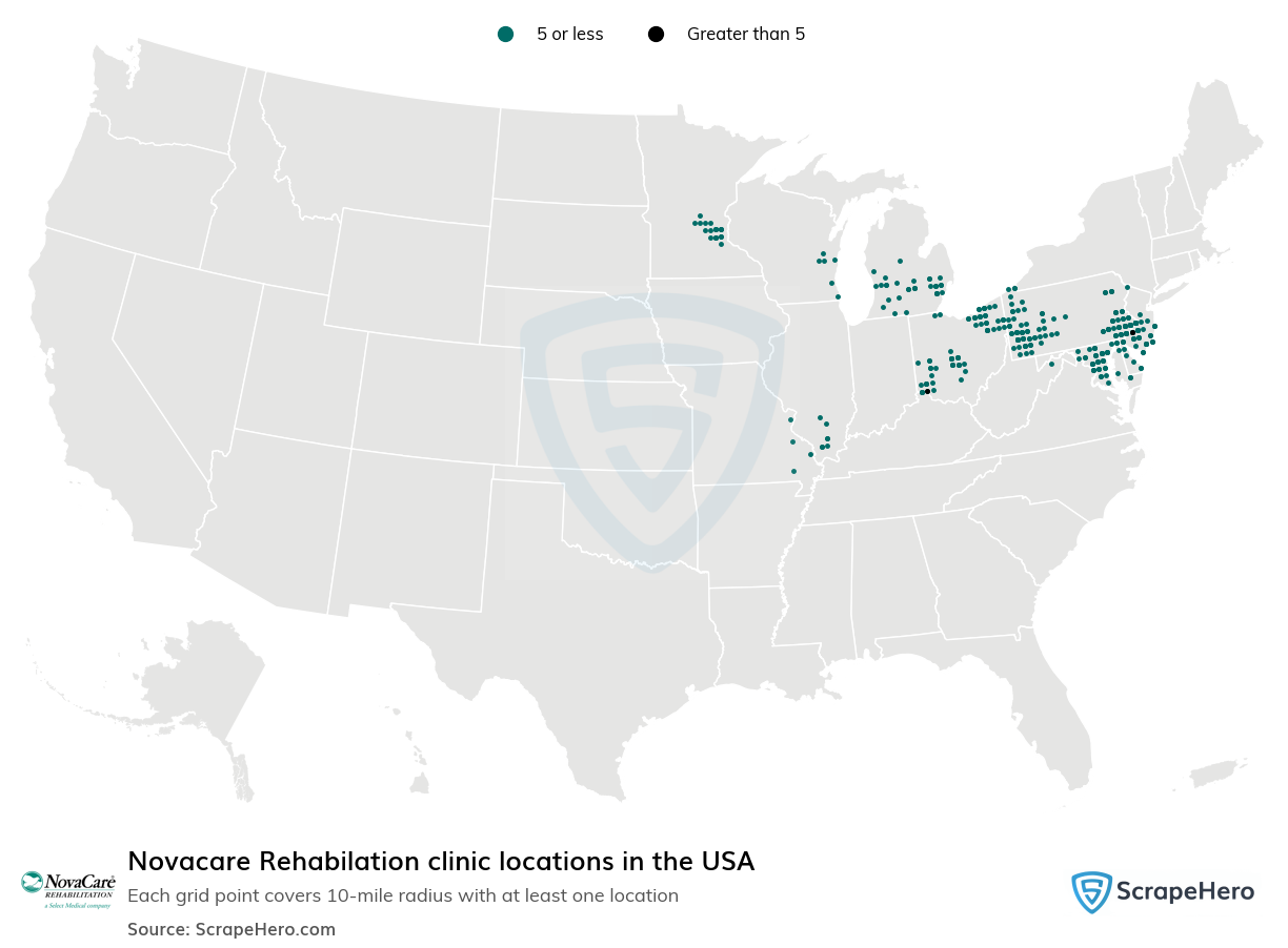 Novacare Rehabilation clinic locations