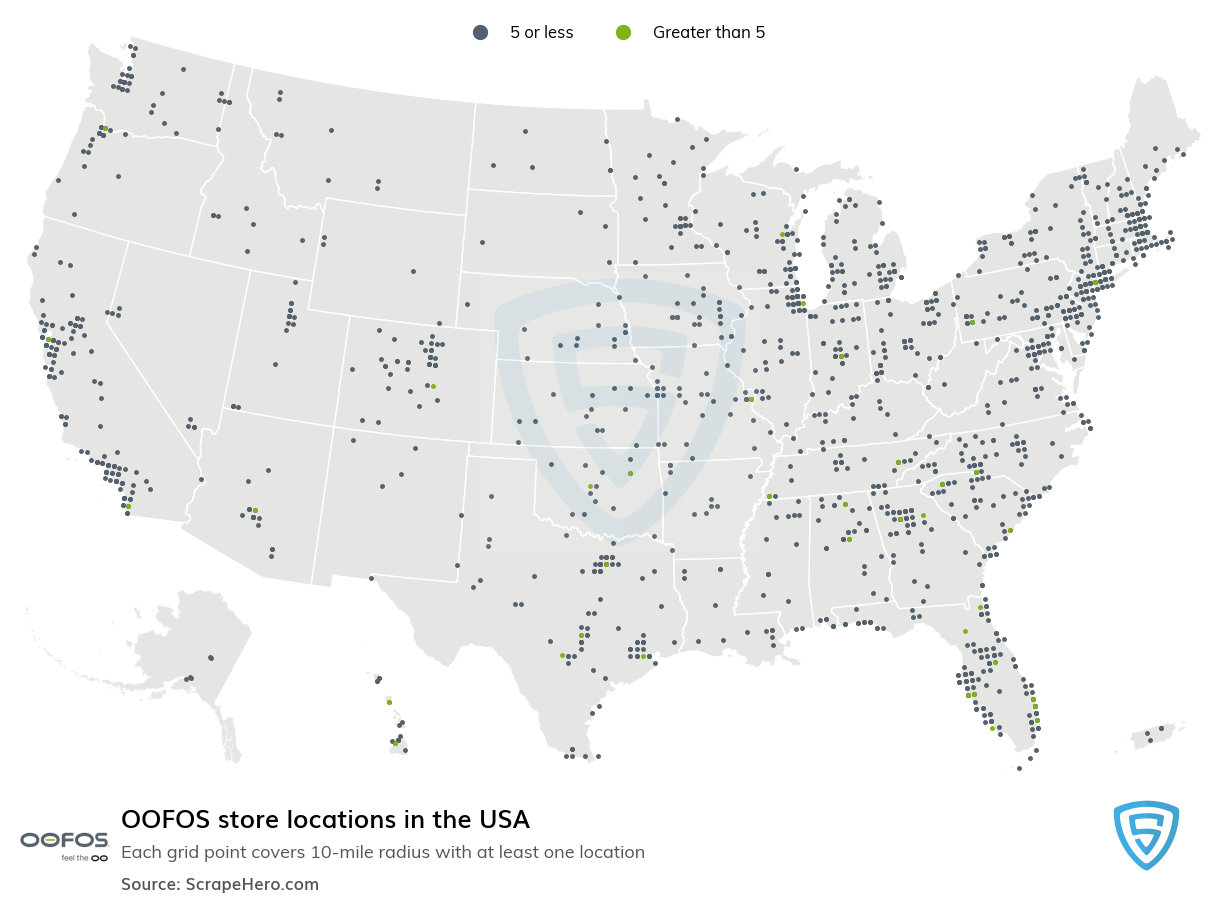 OOFOS store locations