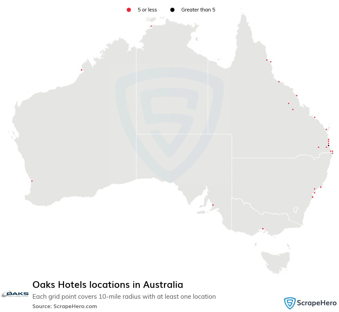 Oaks Hotels locations