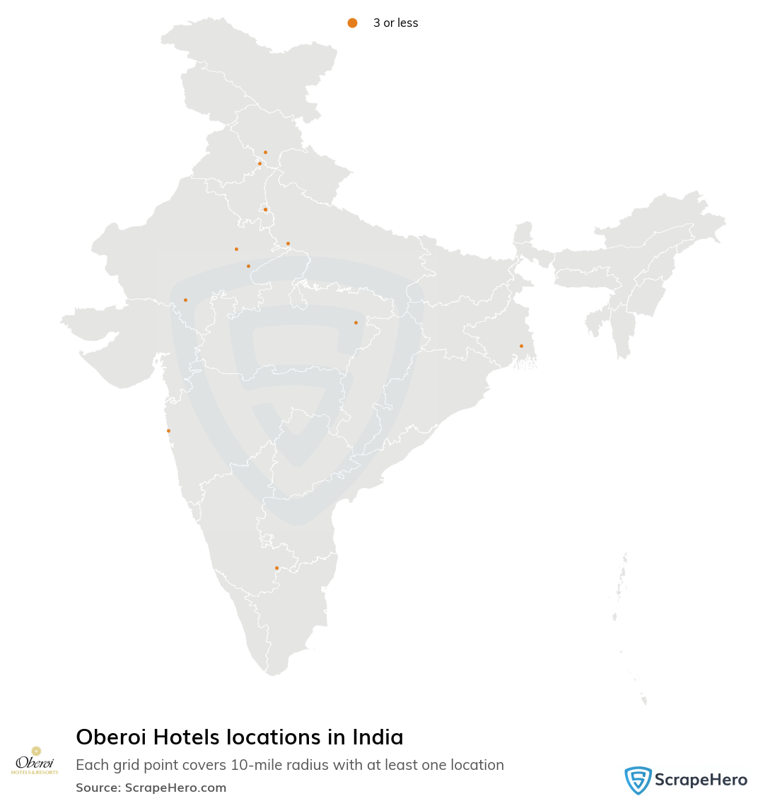 Oberoi Hotels locations