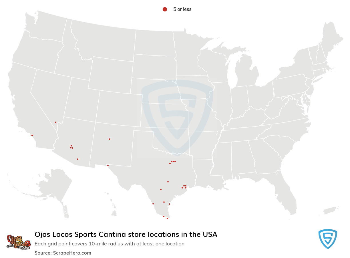Ojos Locos Sports Cantina store locations