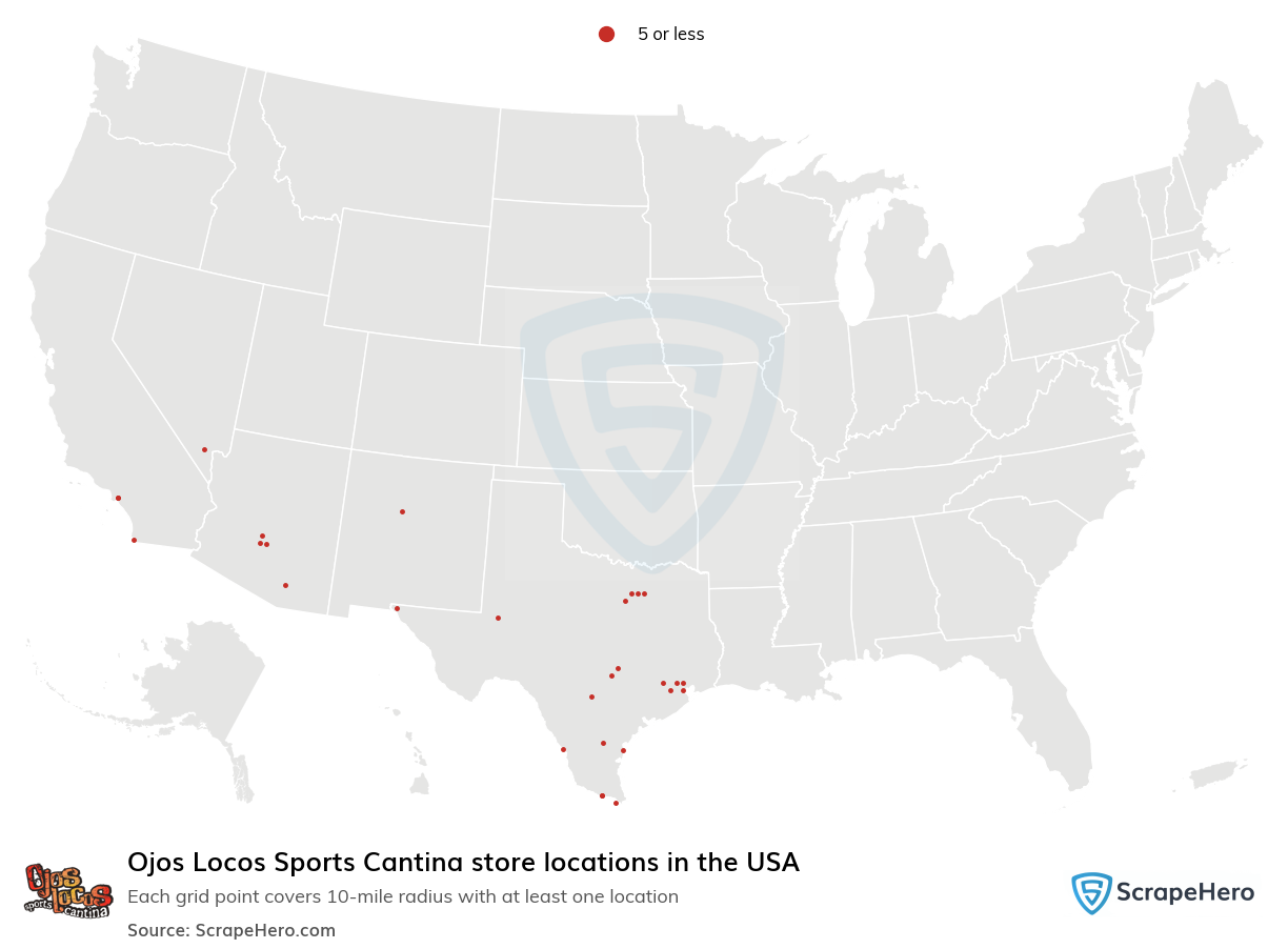 Ojos Locos Sports Cantina store locations