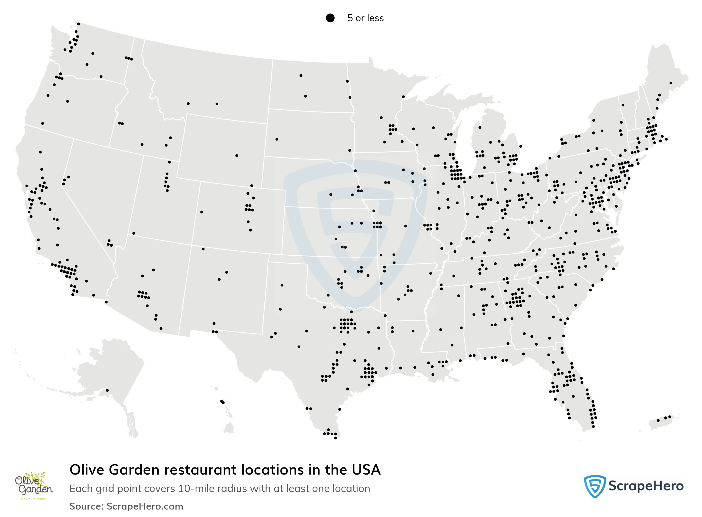 Number Of Olive Garden Locations In The United States