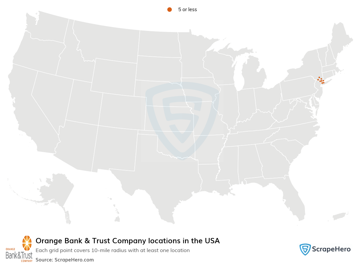 Orange Bank & Trust Company locations