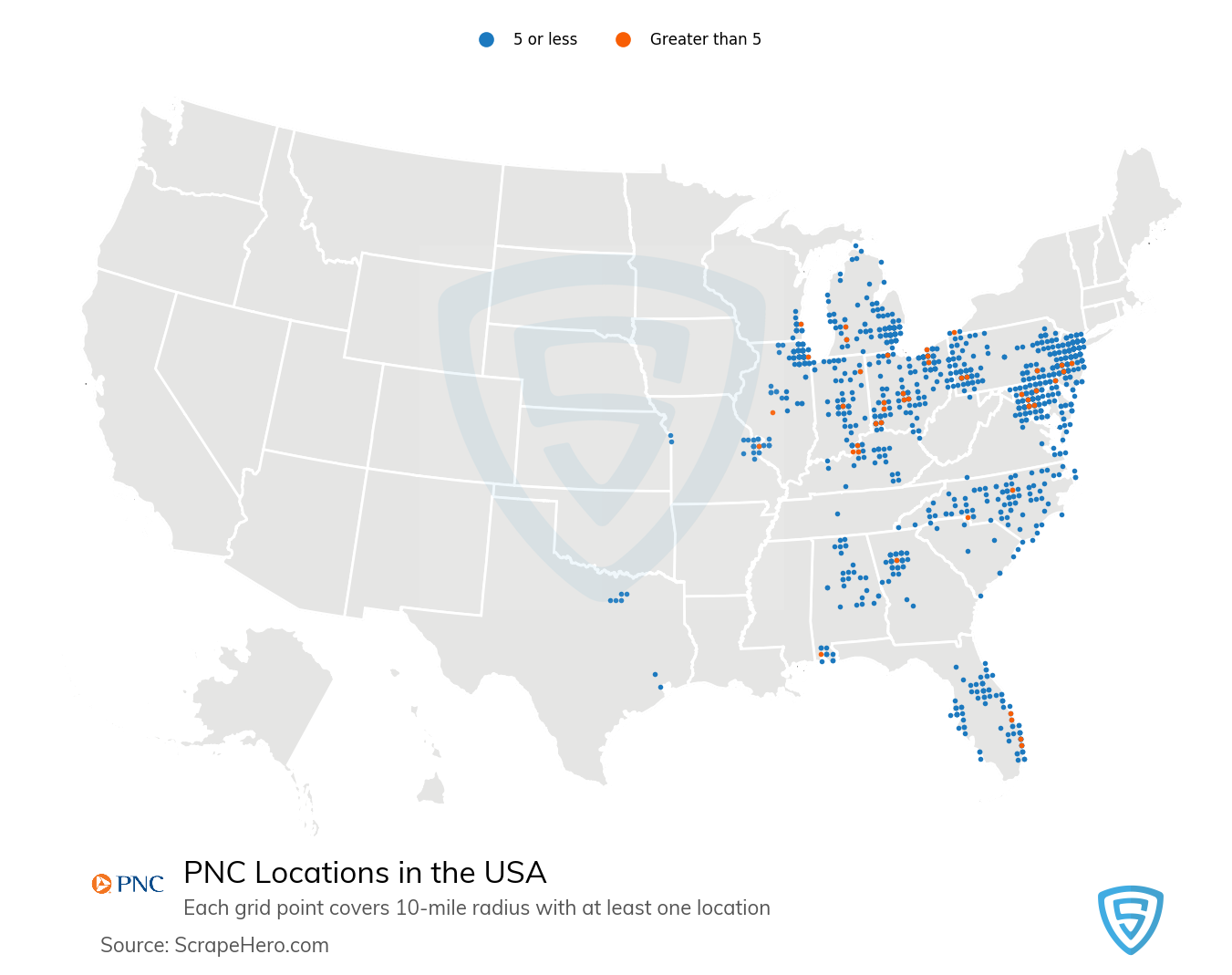 List of all PNC bank locations in the USA | ScrapeHero Data Store