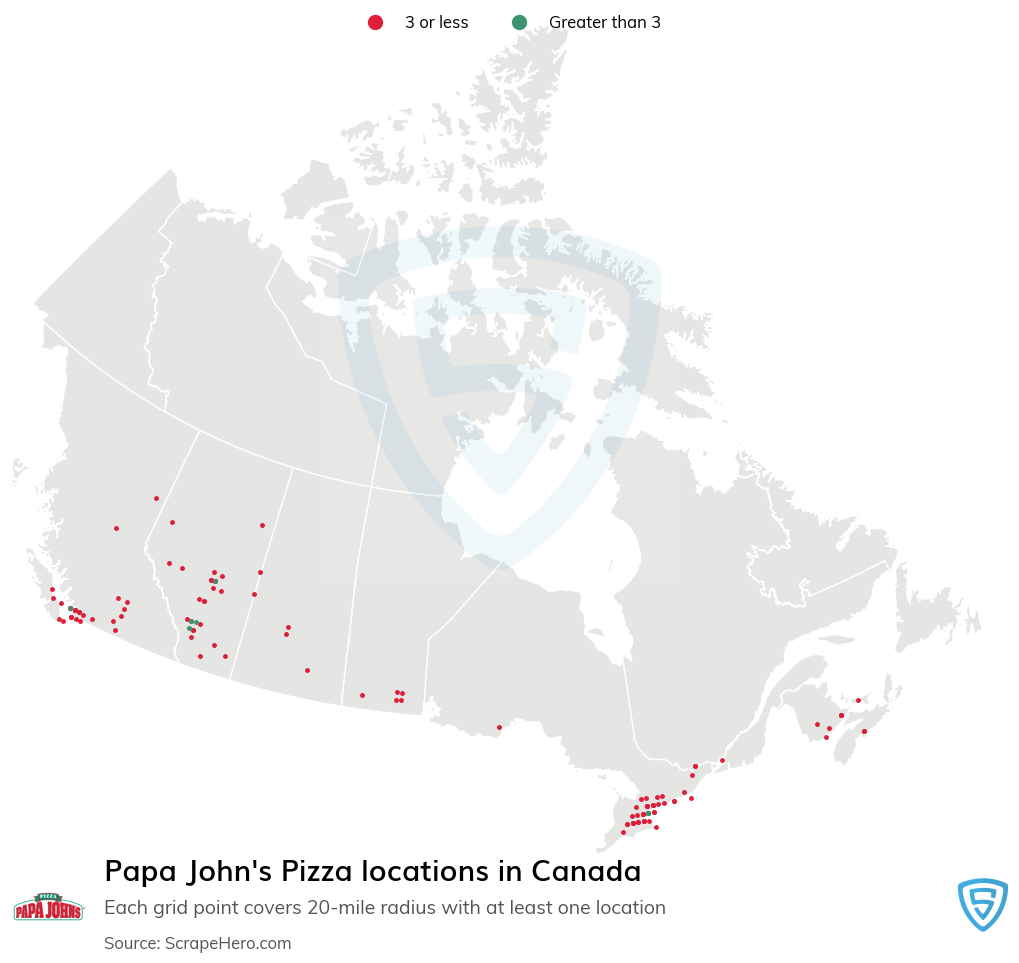 Papa John's Pizza store locations