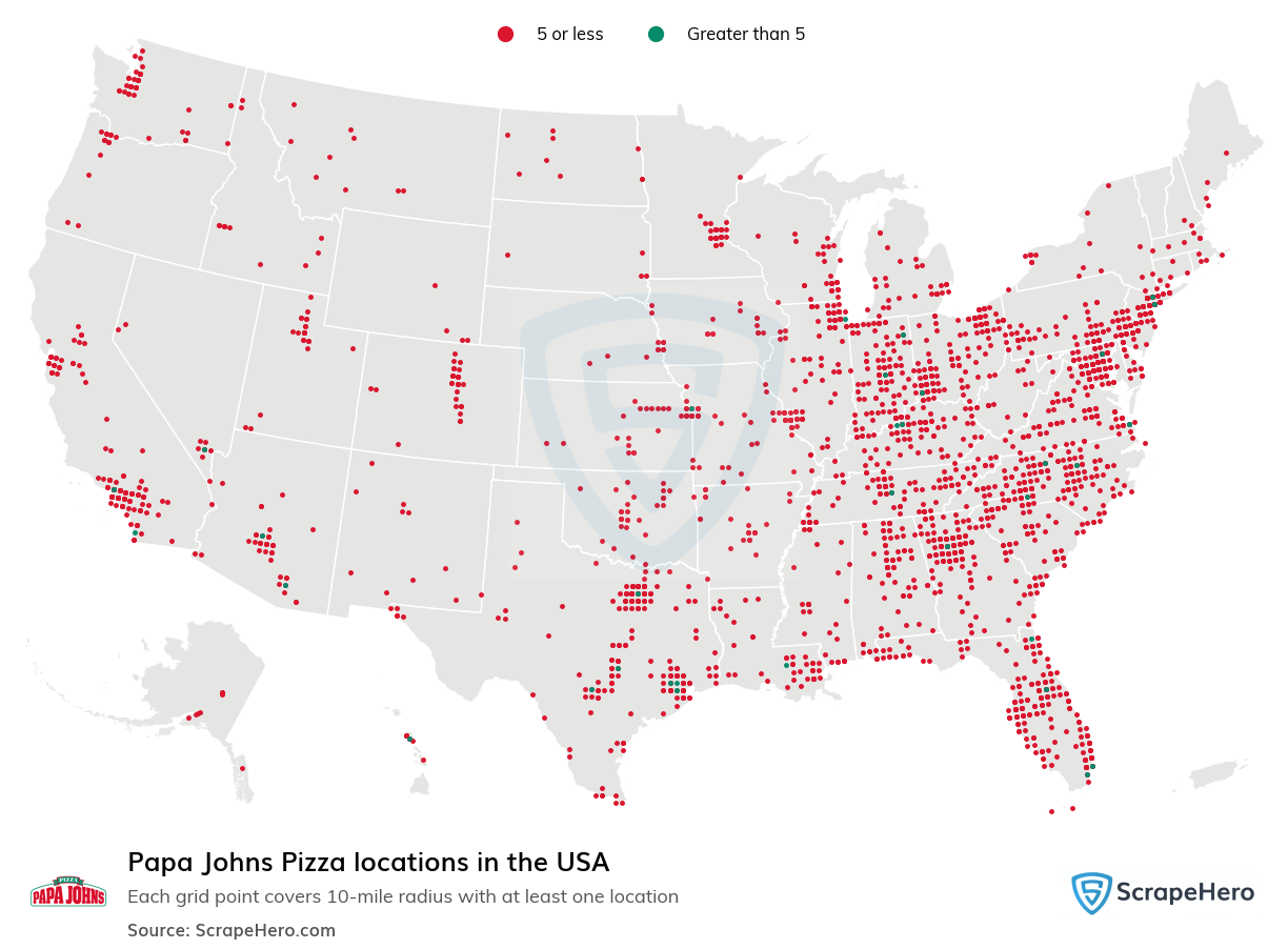 Papa Johns Pizza locations