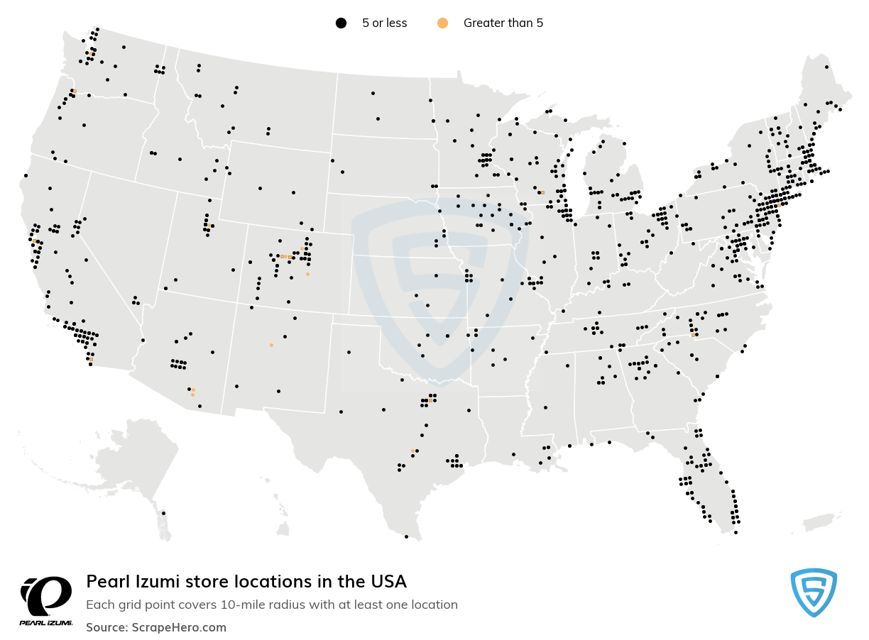 Pearl Izumi store locations