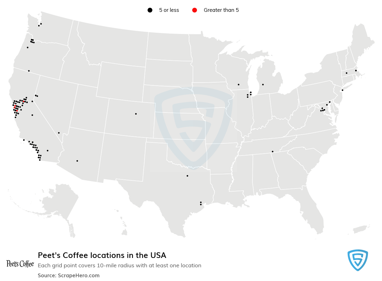 Peet's Coffee store locations