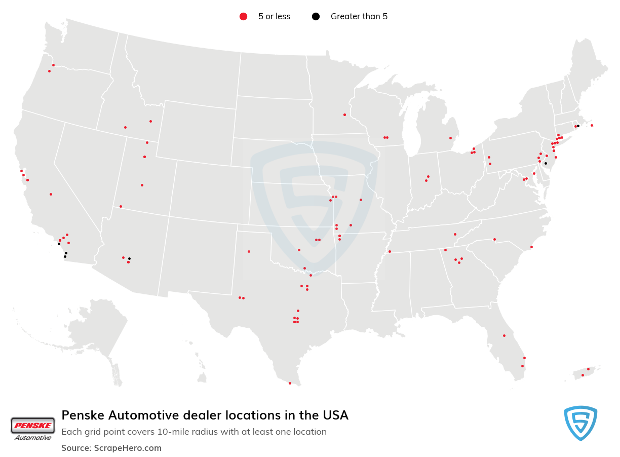 Penske Automotive dealer locations
