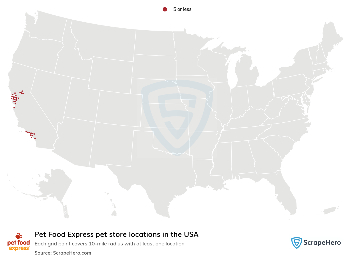 Pet Food Express pet store locations