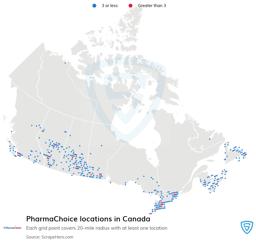 Map of  locations in Canada in 2025