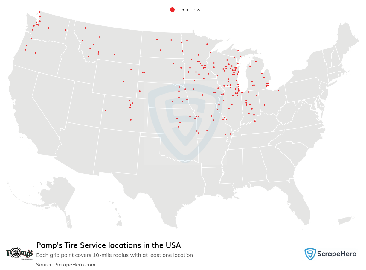 Pomp's Tire Service locations