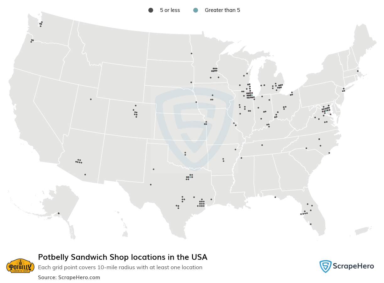 Potbelly Sandwich Shop locations