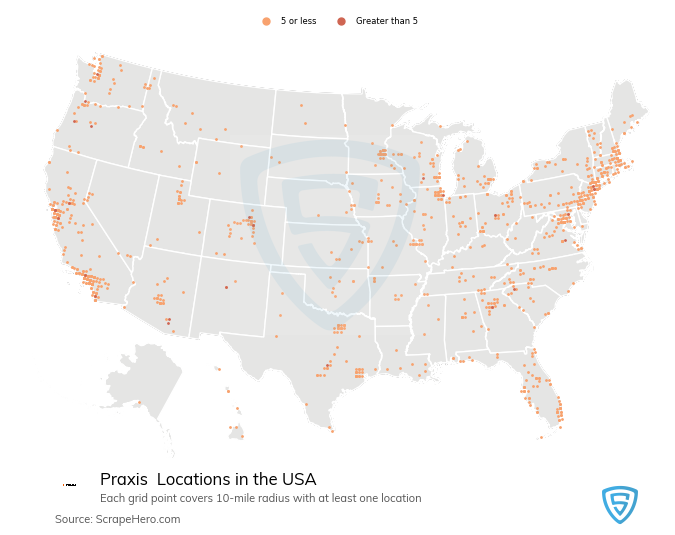 Praxis dealership locations