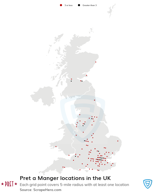 Pret a Manger store locations