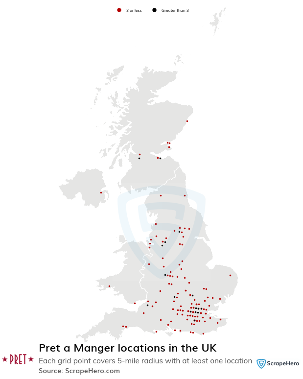 Map of  locations in the United Kingdom in 2024