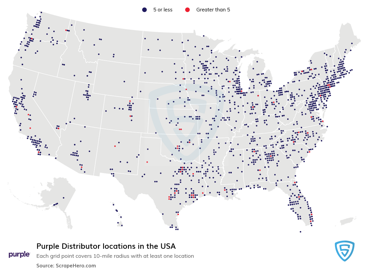 Purple Distributor locations