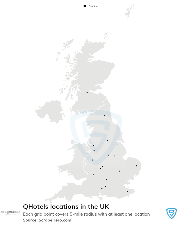 QHotels hotel locations