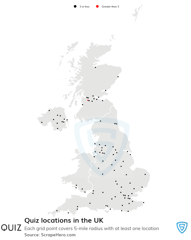 Quiz store locations