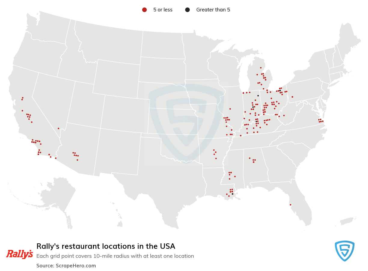 Rally's restaurant locations