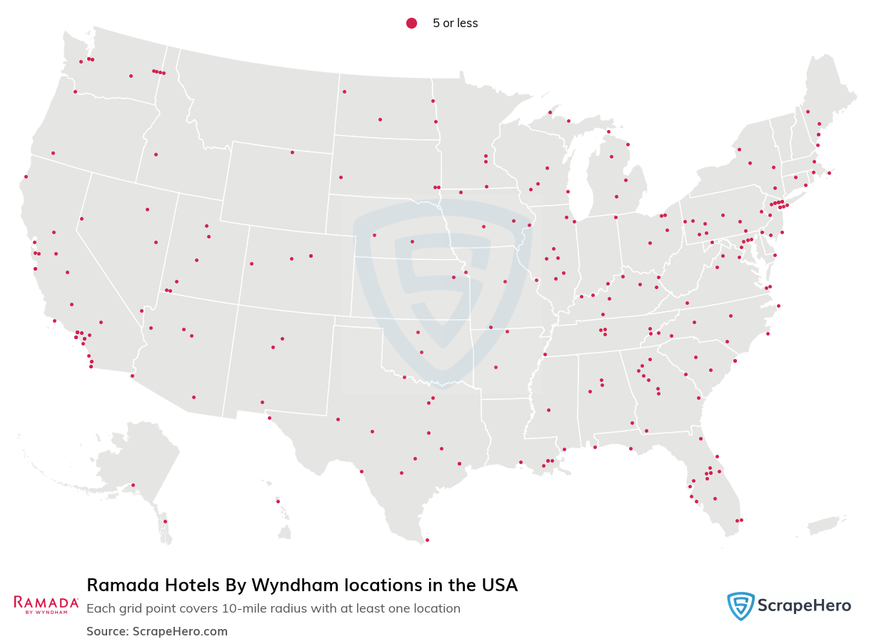 Ramada Hotels By Wyndham locations