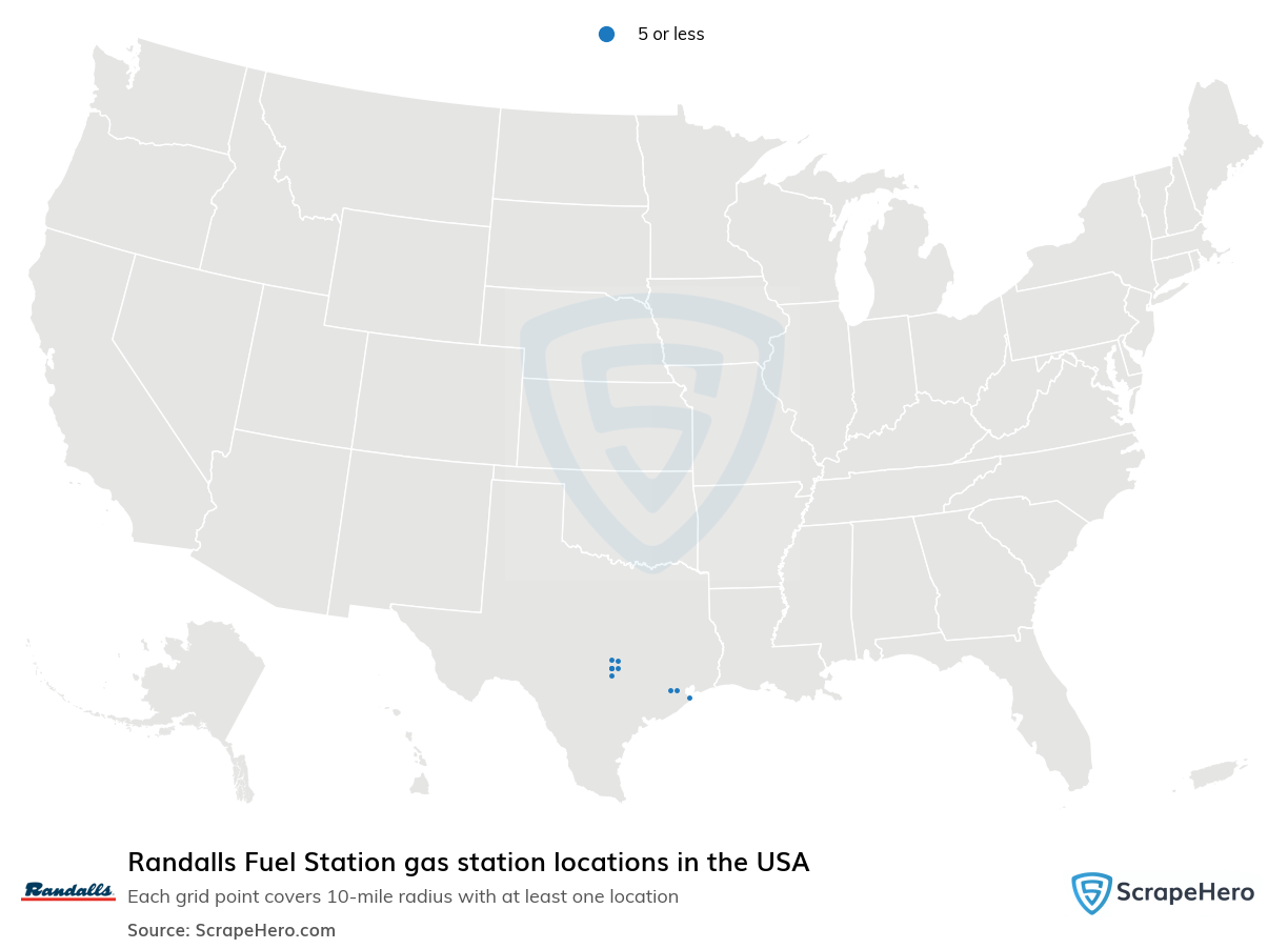 Randalls Fuel Station gas station locations