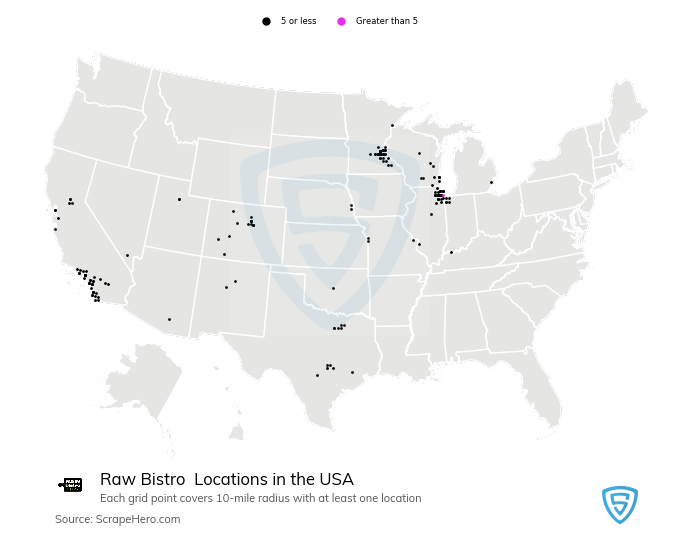 Raw Bistro store locations