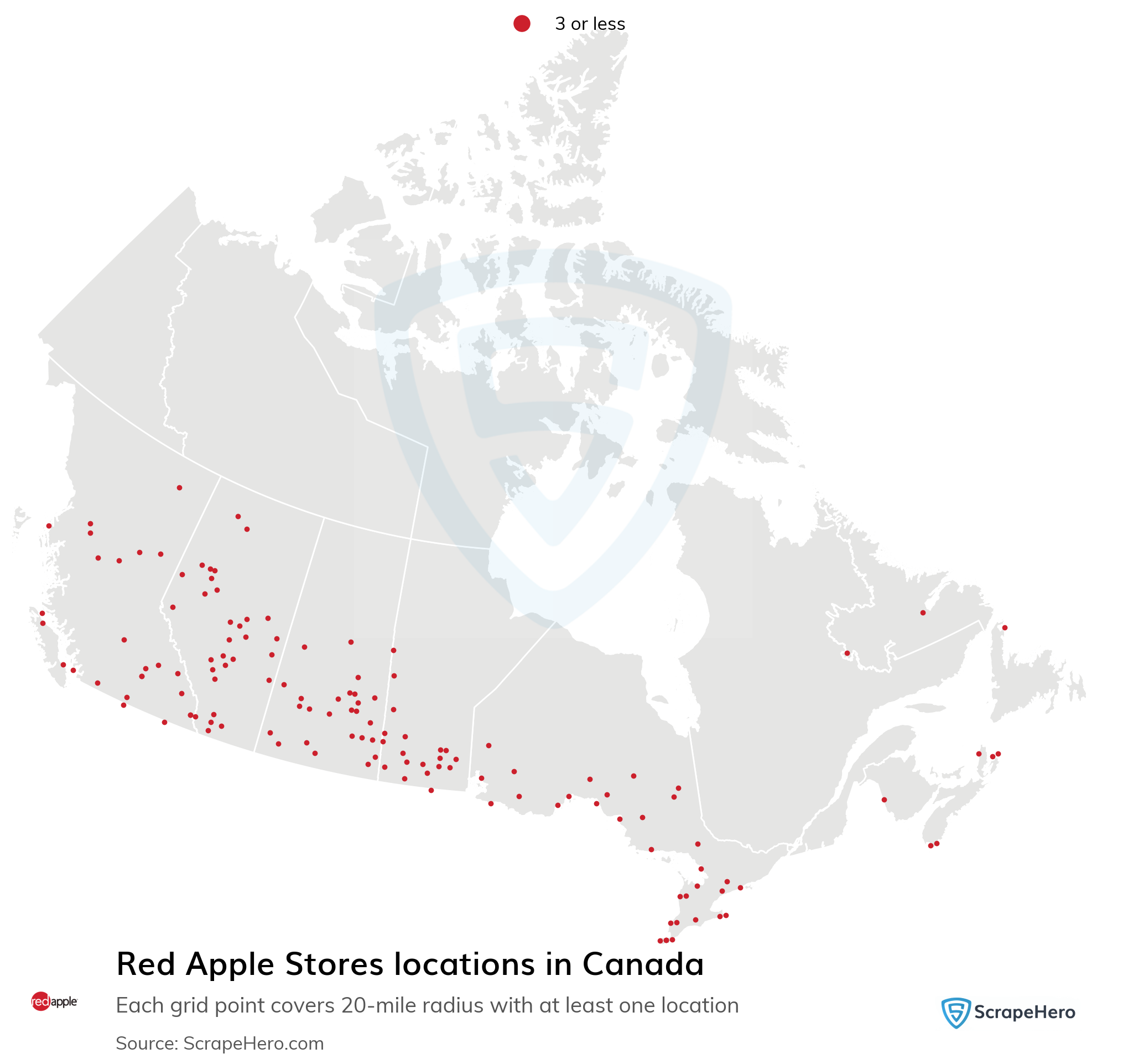 Apple Store USA Map - Red Lion Data