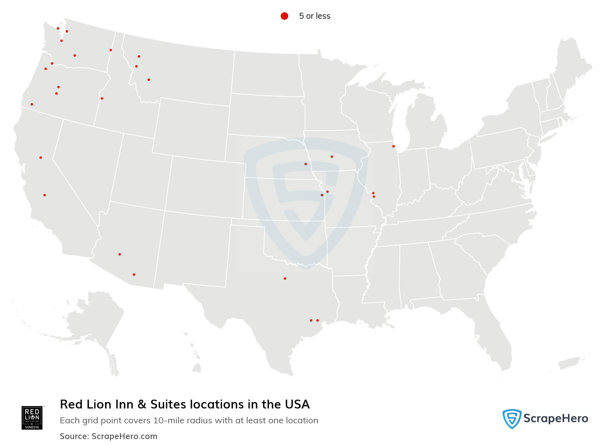 Red Lion Inn & Suites locations