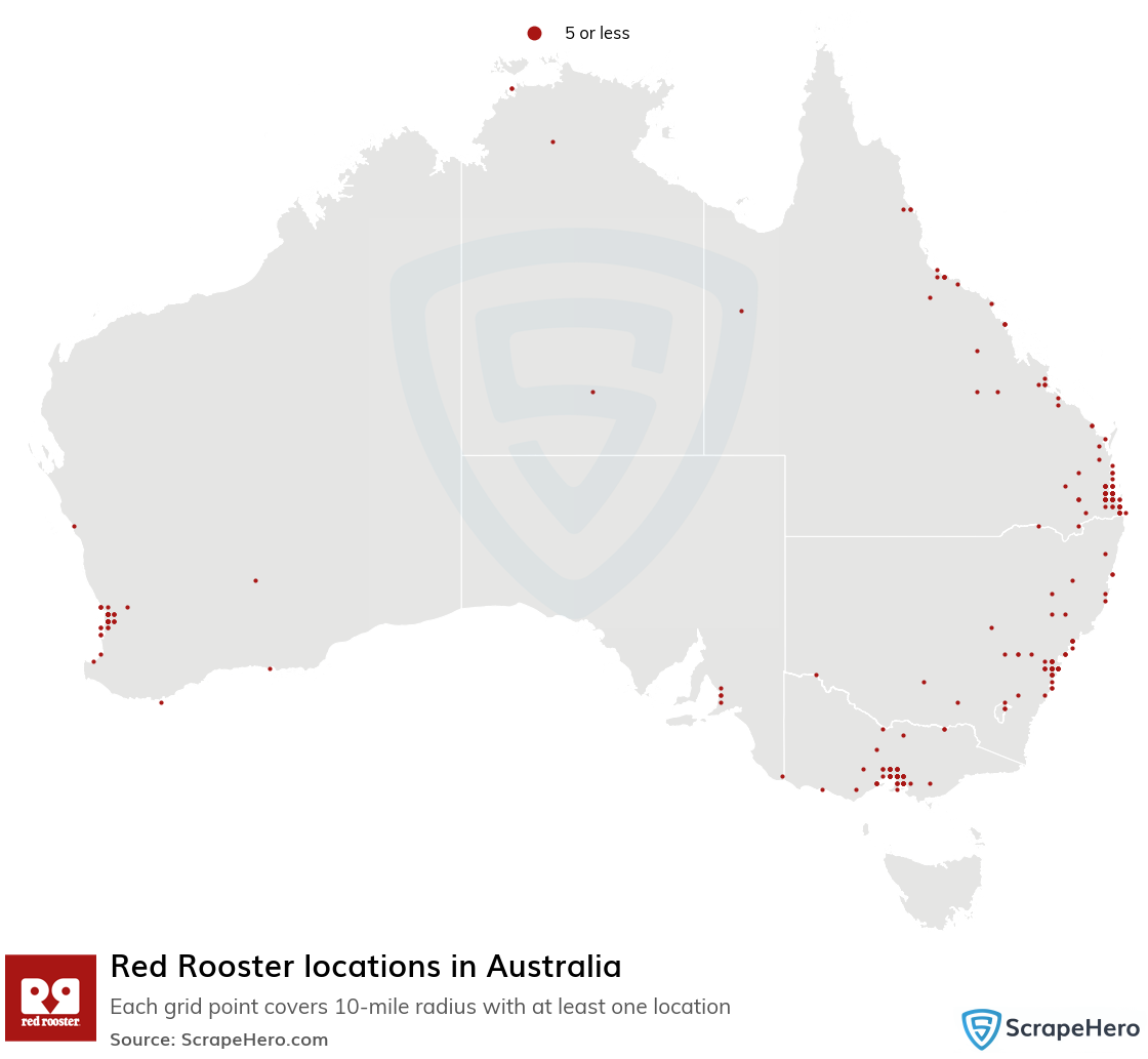 Map of  locations in Australia in 2024