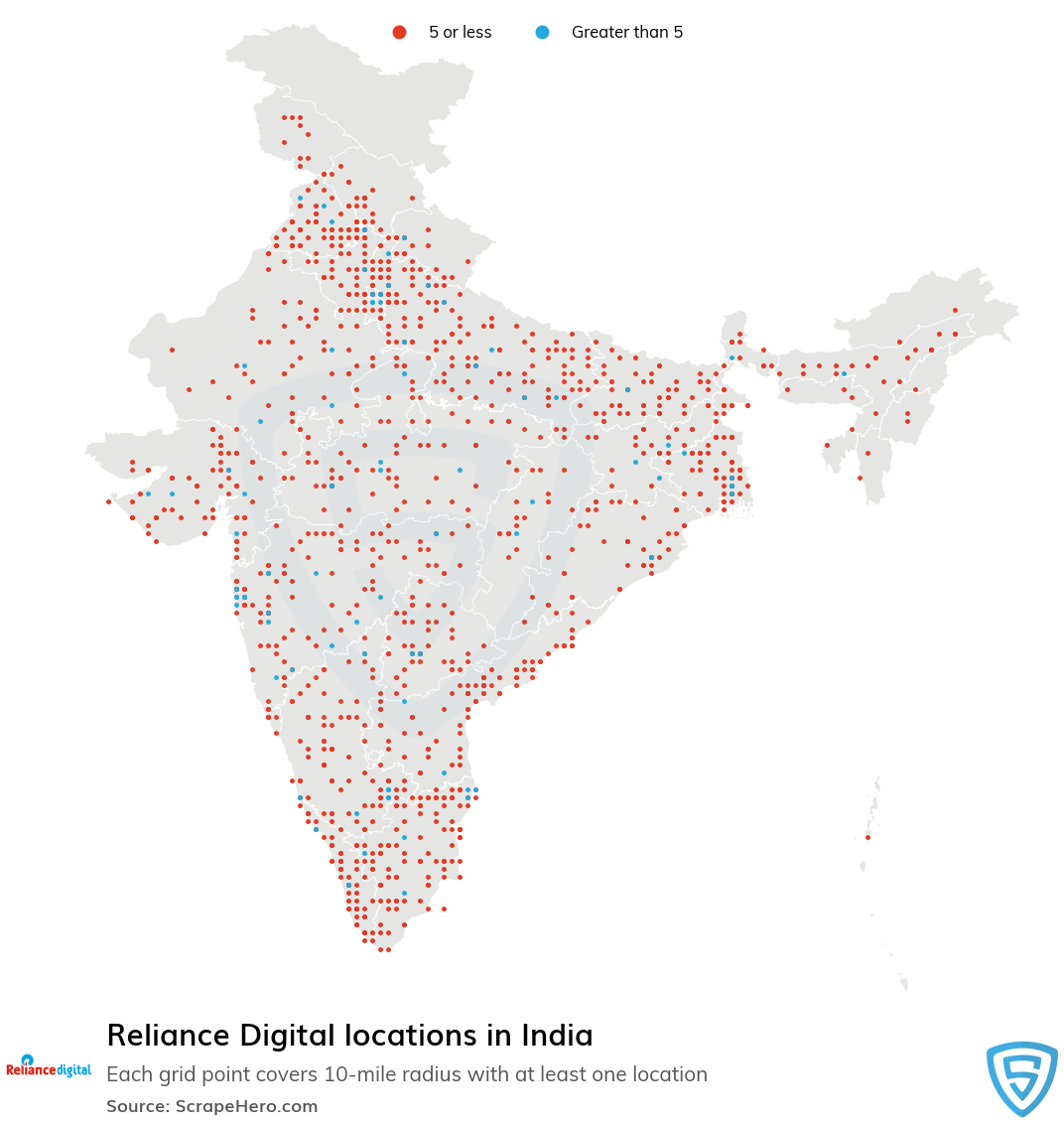 Reliance Digital store locations