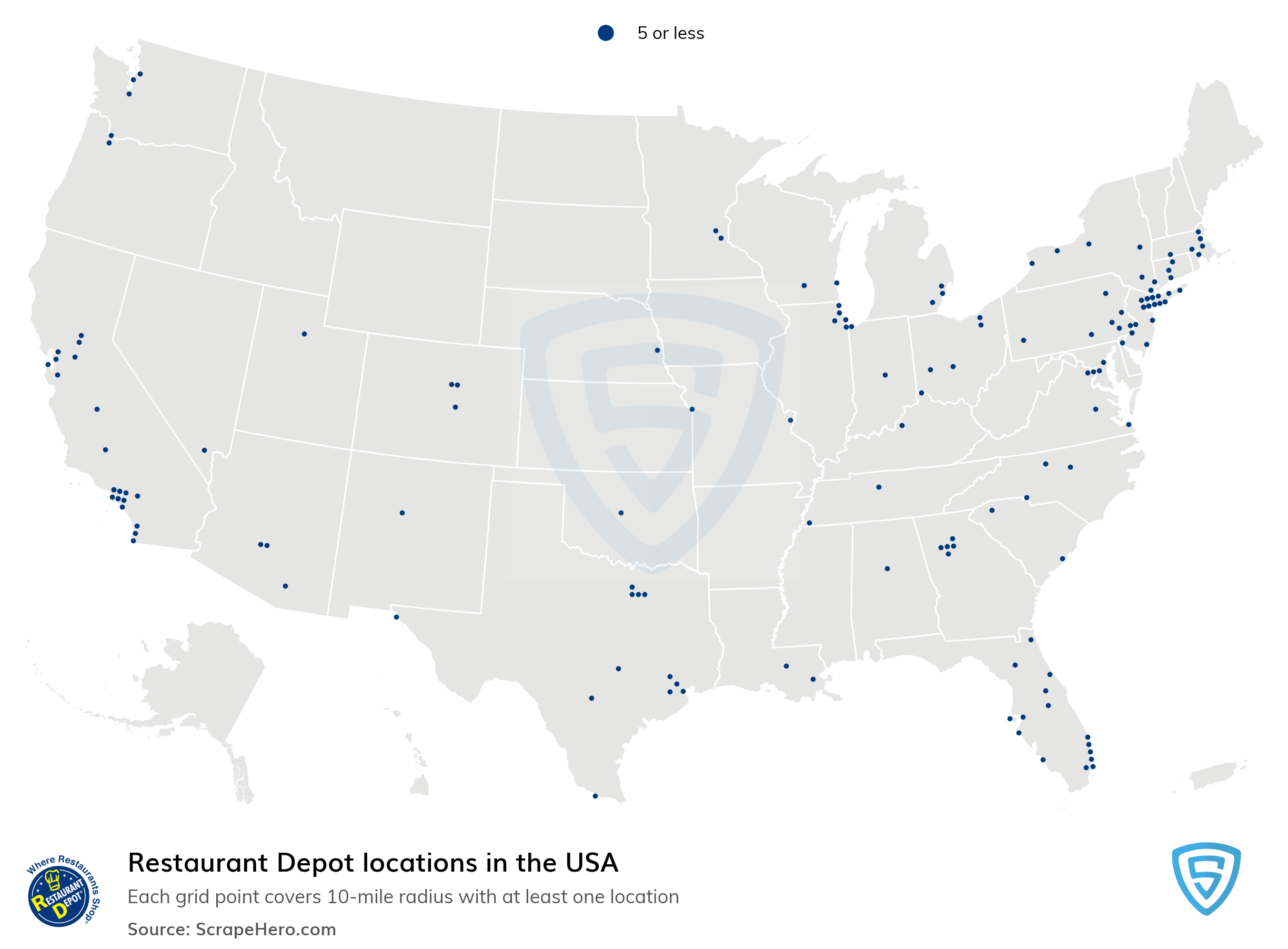 Restaurant Depot locations in the USA