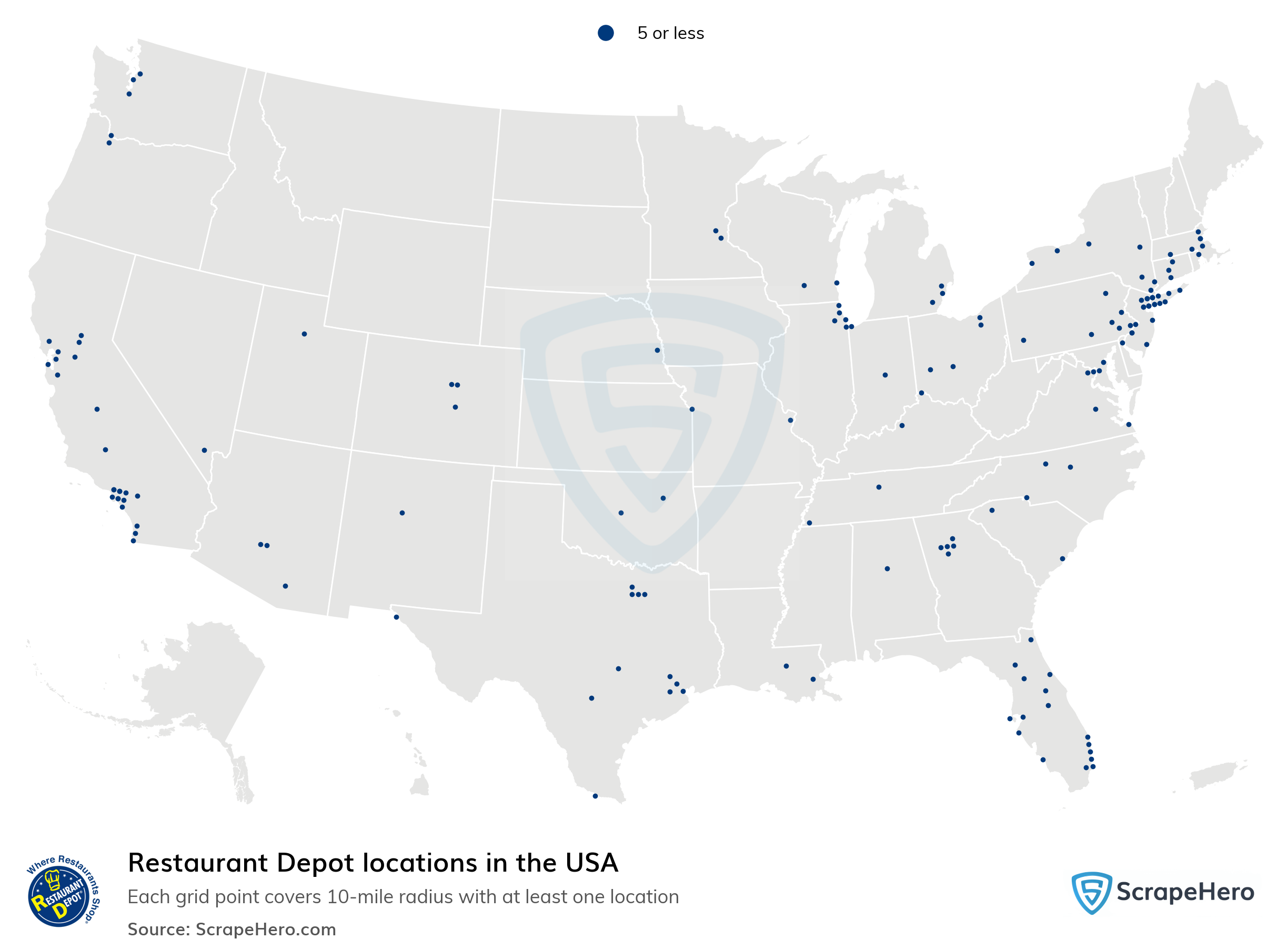 Restaurant Depot locations in the USA